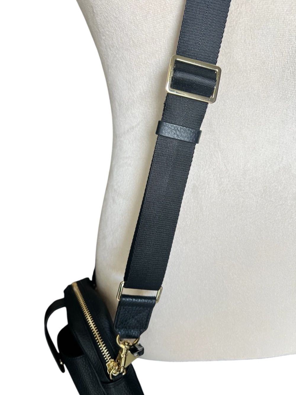 Bandolier Dillon Crossbody Bag in Black and Gold - Picture 9 of 16